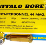 Buffalo Bore Ammunition 4H20 Anti-Personnel Strictly Business 44Rem Mag 180gr Medium Cast Hollow Point 20 Per Box/12 Case 1 82217