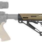 Hogue 15350 OverMolded Collapsible Buttstock Tan OverMolded Rubber Black Synthetic AR-15, M16, M4 2 97648