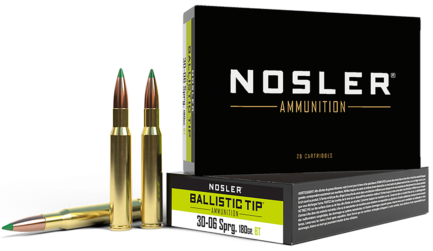 Nosler 40072 Ballistic Tip  30-06Springfield 180gr Spitzer Ballistic Tip 20 Per Box/10 Case