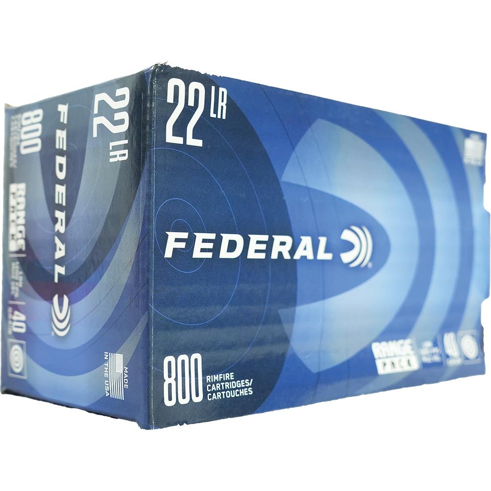 Federal Range Pack Rimfire Ammunition .22 LR 40 gr. LRN 1200 fps 800/ct 3 Federal Range Pack Rimfire Ammunition .22 LR 40 gr. LRN 1200 fps 800/ct