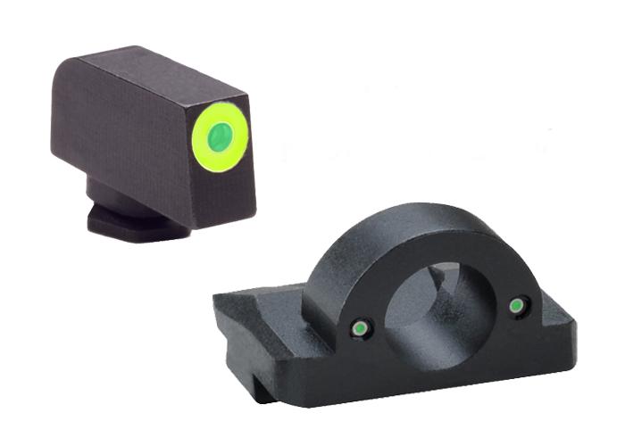 Ameriglo Ghost Ring Night Sight Set for Glock Models 17.19.26 - Green Outline 3 Ameriglo Ghost Ring Night Sight Set for Glock Models 17.19.26 - Green Outline