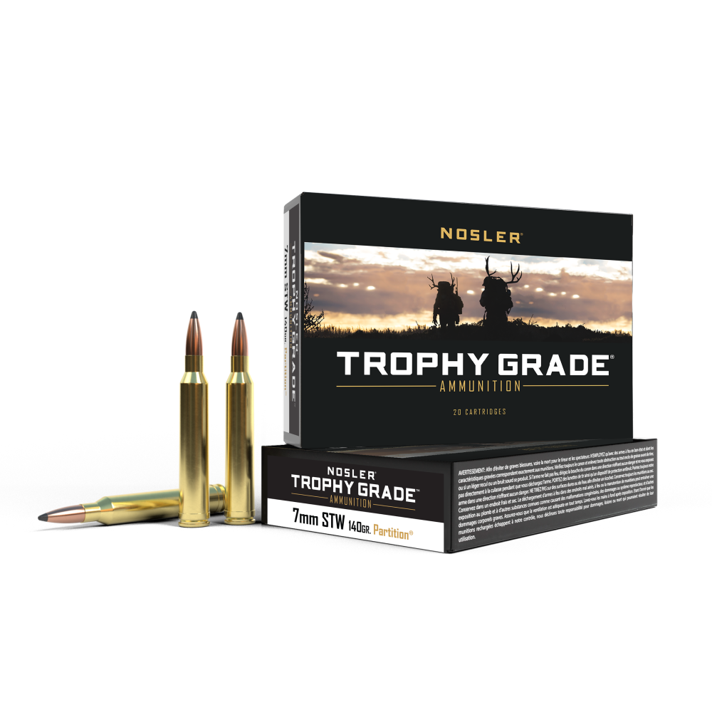 Nosler Partition Trophy Grade Rifle Ammunition 7mm STW 140 gr PSP 3300 fps 20/ct 3 Nosler Partition Trophy Grade Rifle Ammunition 7mm STW 140 gr PSP 3300 fps 20/ct