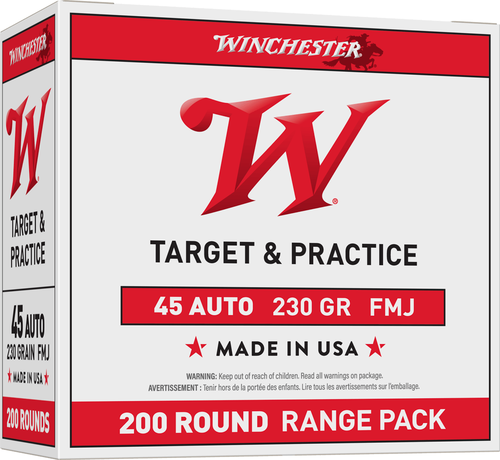 WINCHESTER USA VALUE PACK 45ACP 23GR 200RD BOX