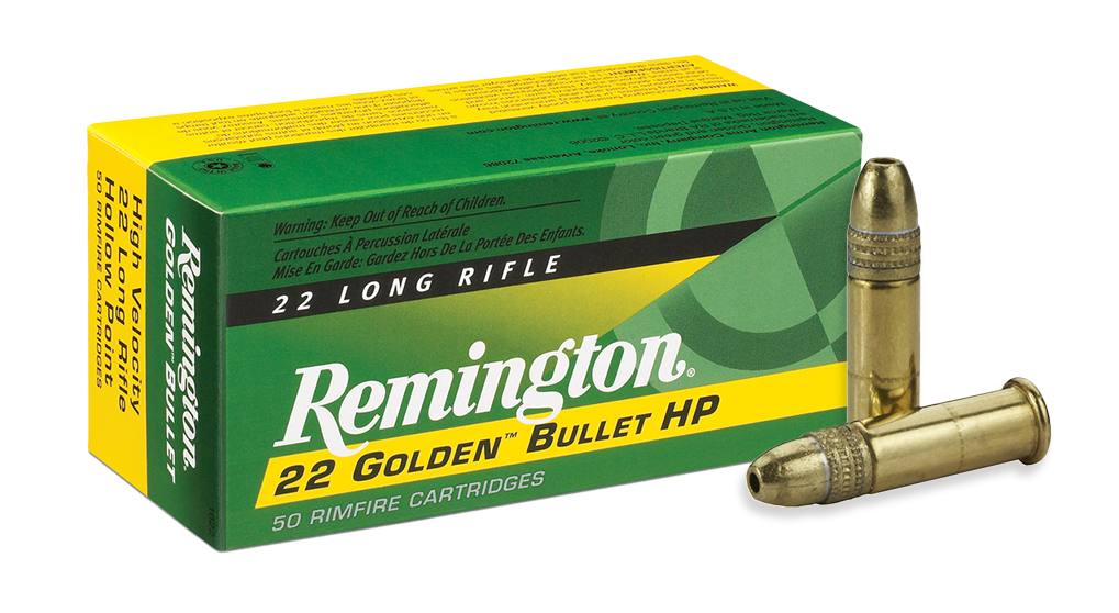 REMINGTON 22 GOLDEN BULLET, 22 LR, HV 36GR HP 50 RD/BX 100 BX/CS