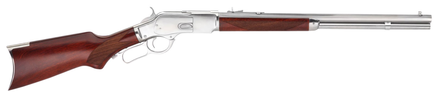 Taylors & Company 550232 1873  45 Colt (LC) Caliber with 10+1 Capacity, 20" Barrel, Silver Metal Finish & Walnut Fixed Pistol Grip Stock Right Hand (Full Size)