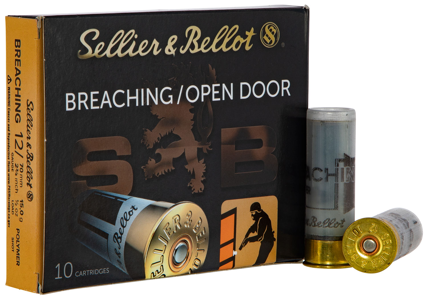 Sellier & Bellot SB12BR Breaching  12Gauge 2.75" 1/2oz 10 Per Box/25 Case