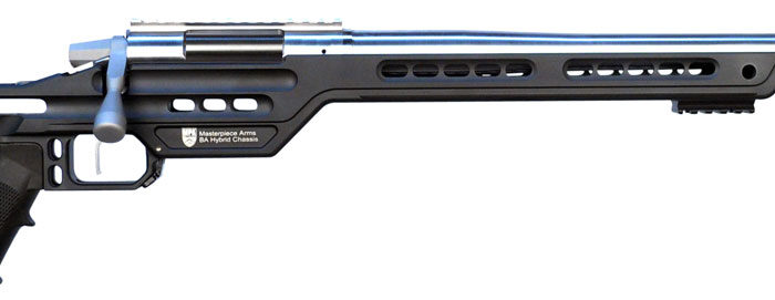 MasterPiece Arms 308PMRRHBLKPBA PMR  308 Win 10+1 24" Stainless Steel Polished Black Aluminum Black V-Bedded BA Hybrid Chassis Stock Right Hand