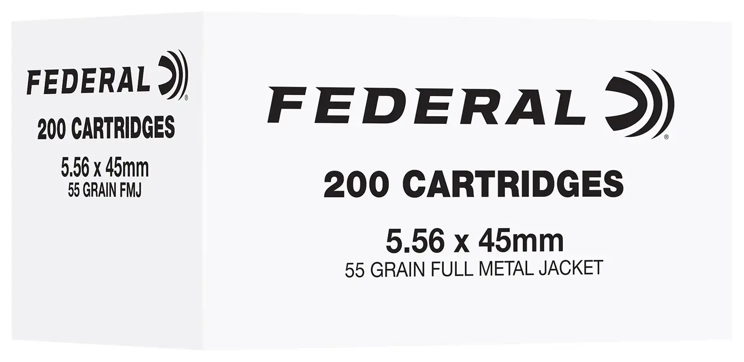 FEDERAL 5.56 NATO 55GR FMJ 200RD/BX 5BX/CS