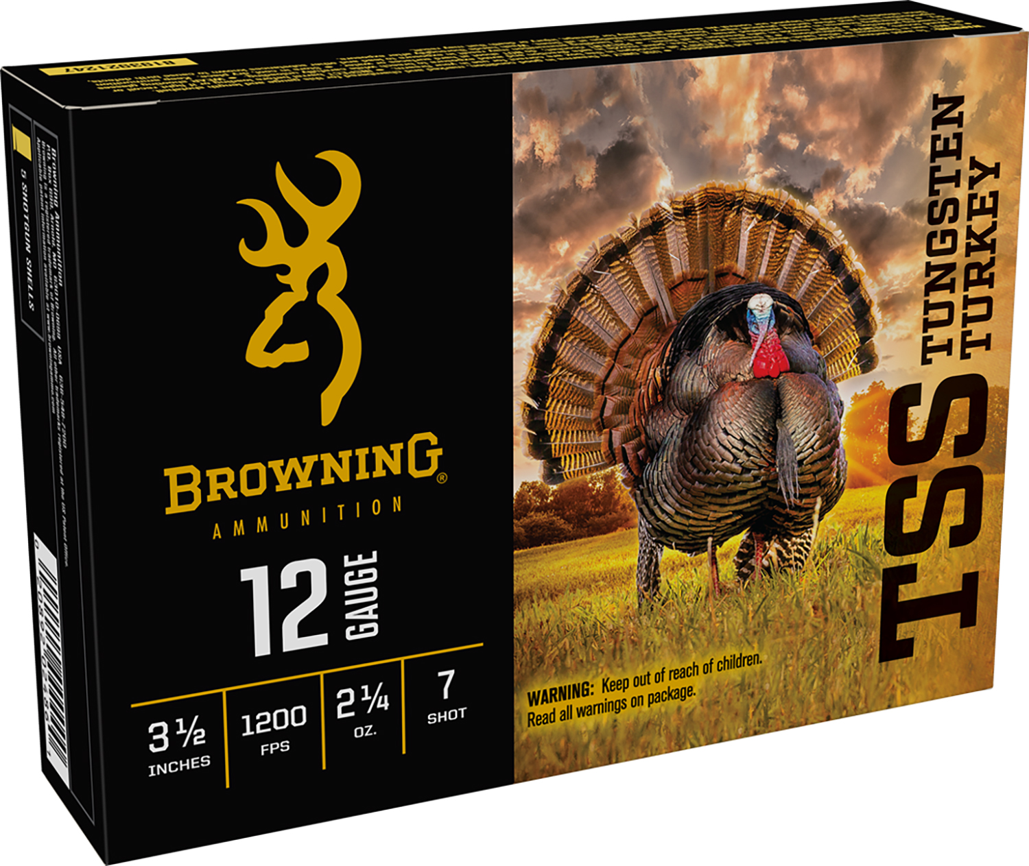Browning Ammo B193921247 TSS Tungsten Turkey 12Gauge 3.50" 2 1/4oz Tungsten 7Shot 5 Per Box/10 Case 3 Browning Ammo B193921247 TSS Tungsten Turkey 12Gauge 3.50" 2 1/4oz Tungsten 7Shot 5 Per Box/10 Case