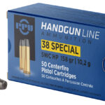 PPU PPH38SH Handgun 38Special 158gr Semi Wadcutter Hollow Point 50 Per Box/10 Case 1 120055