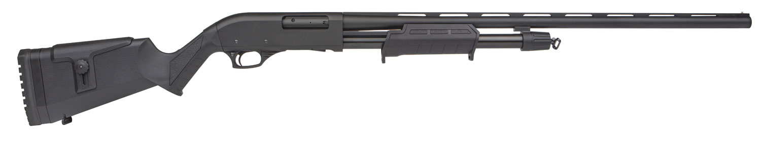 Rock Island PA12H28 All Generations  12 Gauge 3" 5+1 28" Black Anodized Contoured/Smooth Bore/Vent Rib Barrel, Black Fixed w/Adjustable Cheek Rest Stock