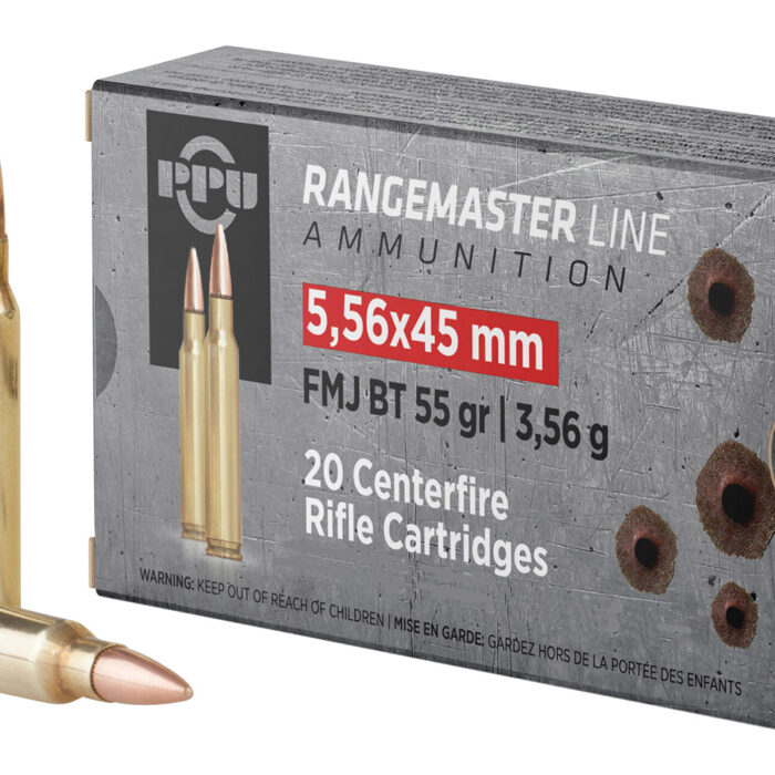 PPU PPRM5561M Rangemaster  5.56x45mmNATO 55gr Full Metal Jacket Boat Tail/1000rds *Sold by Case *Includes Metal Can