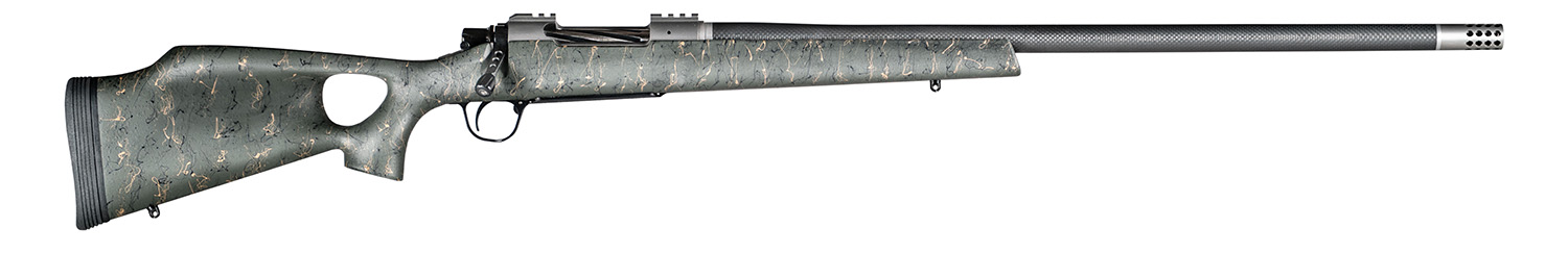 Christensen Arms CA10269315323 Summit TI  Full Size 7mm Rem Mag 3+1, 26" Natural Titanium Steel Threaded Barrel, Natural Titanium Aluminum Receiver, Green w/Black/Tan Accents Fixed Thumbhole Stock