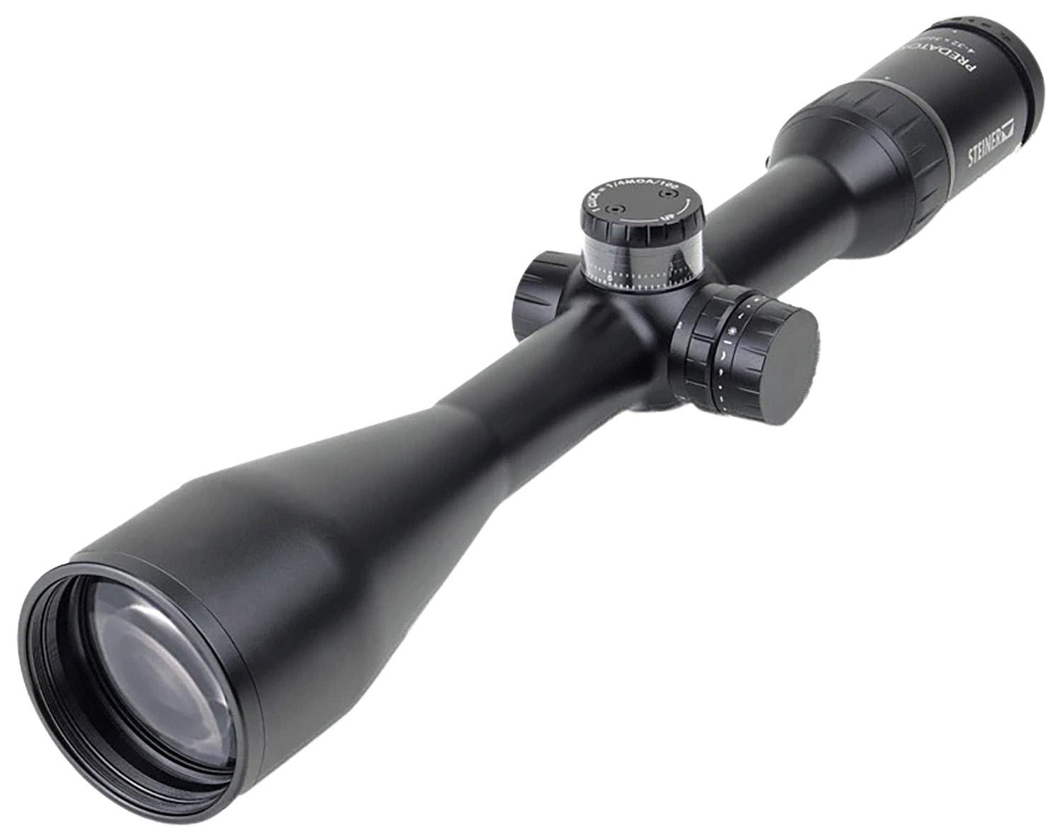 Steiner 3004 Predator Black 4-32x56mm 30mm Tube Illuminated E3 Ballistic Reticle Second Focal Plane 3 Steiner 3004 Predator Black 4-32x56mm 30mm Tube Illuminated E3 Ballistic Reticle Second Focal Plane