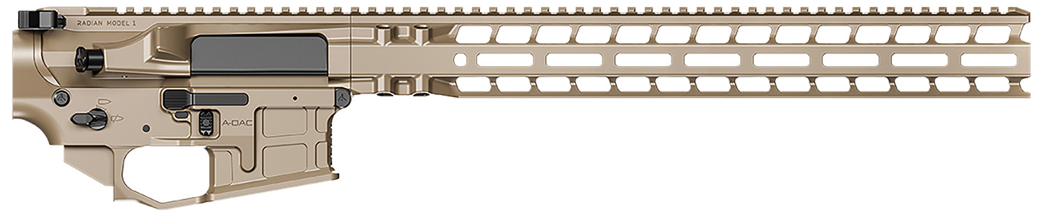 Radian Weapons R0406 Builder Kit  FDE A-DAC 15 Fully Ambi Lower, 15.50" M-LOK Handgaurd, Raptor-SD Charging Handle, Talon 45/90 Safety, Ext. Bolt Catch, Left-Side Mag Release, Right-Side Bolt Release,