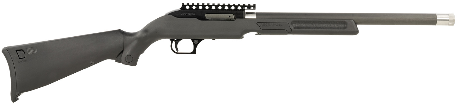 Magnum Research SSAA22G Magnum Lite SwitchBolt 22 LR 10+1 16.50" Black Threaded Barrel, Black Receiver w/Picatinny Rail, Black Archangel Folding Backpack Polymer Stock