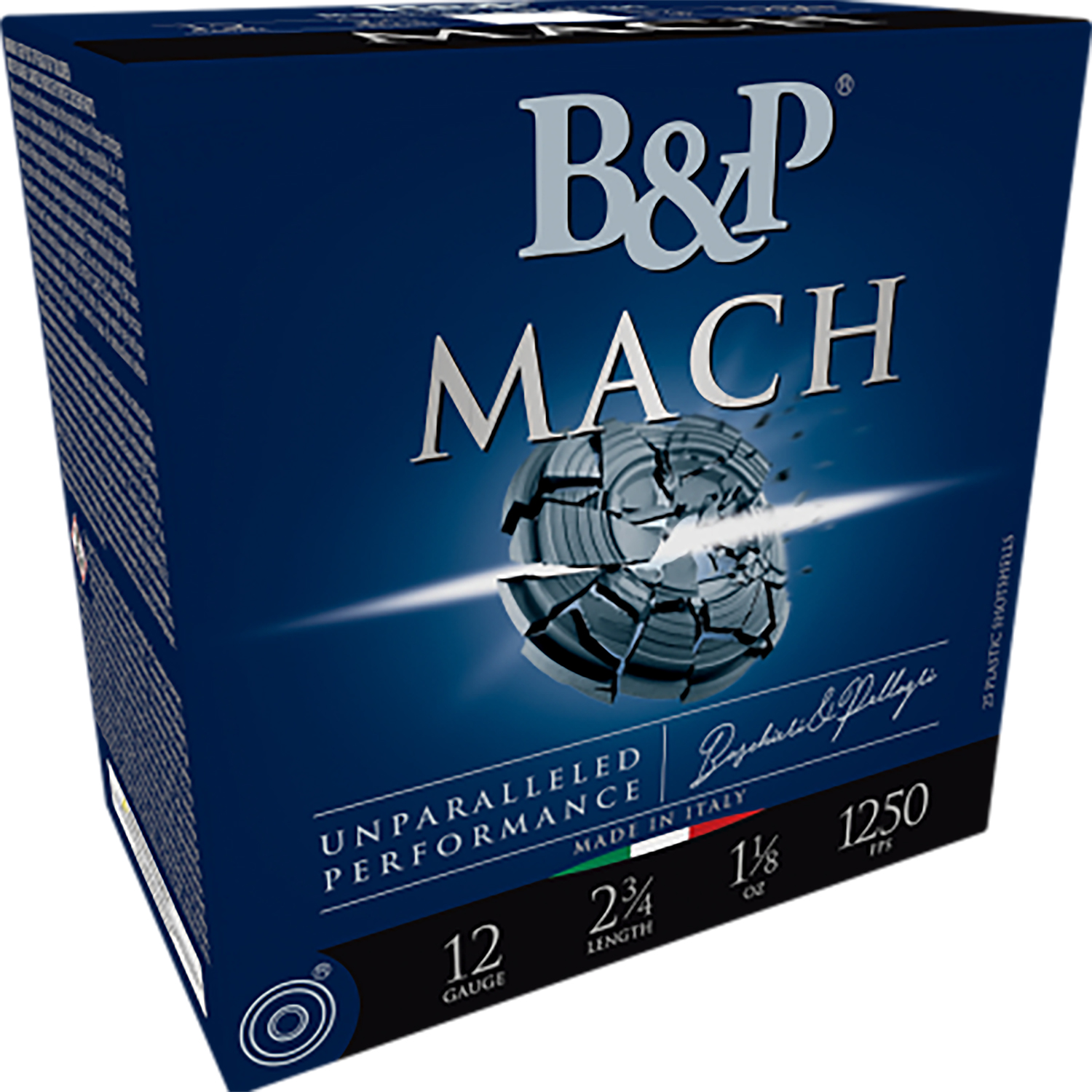 B&p Ammunition 12B1F2L8 Mach LV  12Gauge 2.75" 1oz 8Shot 25 Per Box/10 Case