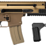 FN 38101883 SCAR 15P 5.56x45mm 30+1 7.50" Black Steel Barrel, Flat Dark Earth Anodized Picatinny Rail Aluminum Receiver, SB Tactical Brace, Ambidextrous 1 176235