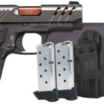Kimber Mfg, Inc 3300254 Micro 9 Bundle 7+1 3.15" Rose Copper TiN Match Grade Barrel, KimPro II Gray Lightening Cut/Serrated Stainless Steel Slide, Kimpro II Gray Aluminum Frame, Black G10 Grip 1 180727