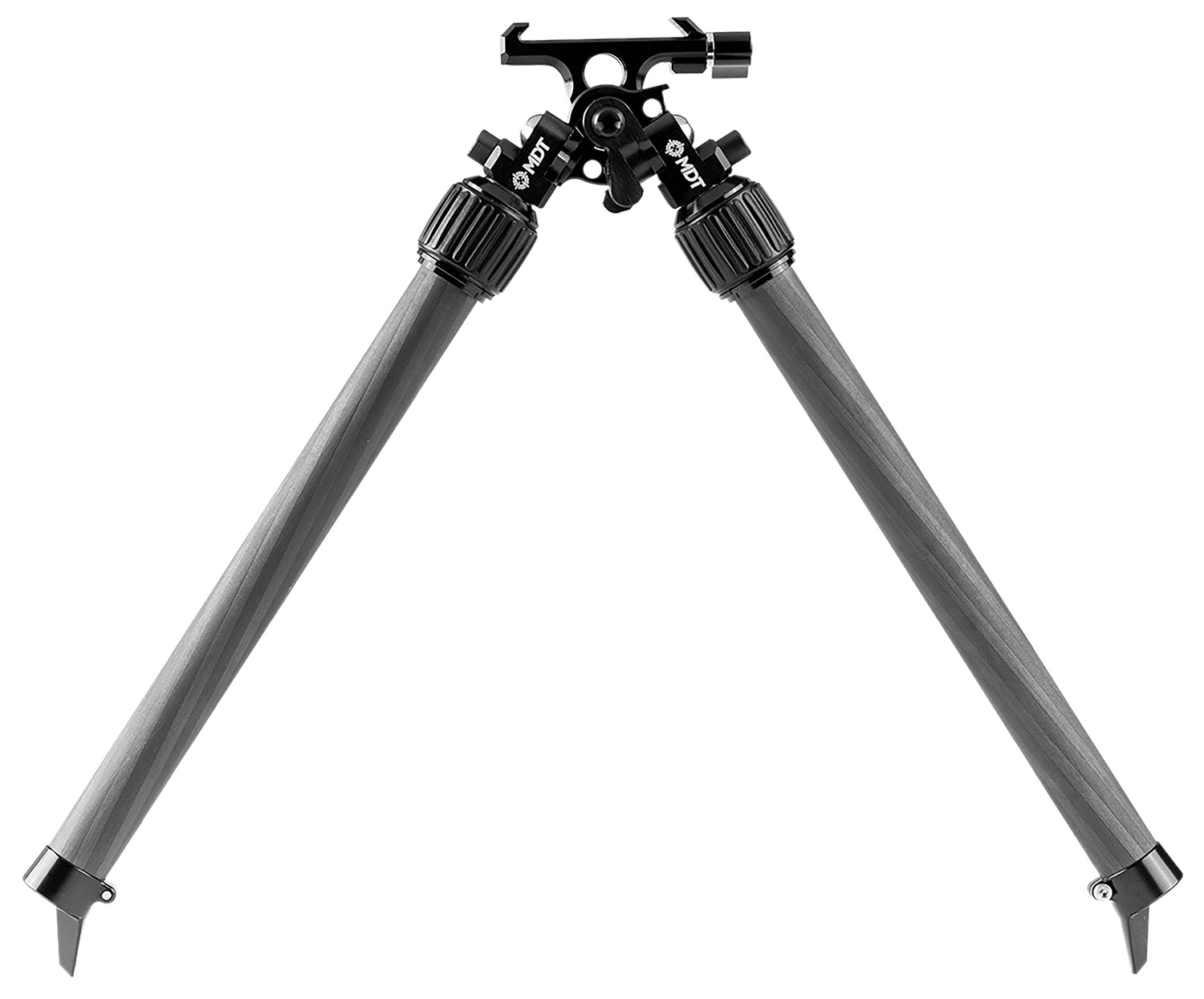 Mdt Sporting Goods Inc 114700BLK Mountain Bipod 2.70-15.80" High Black Carbon Fiber/Aluminum