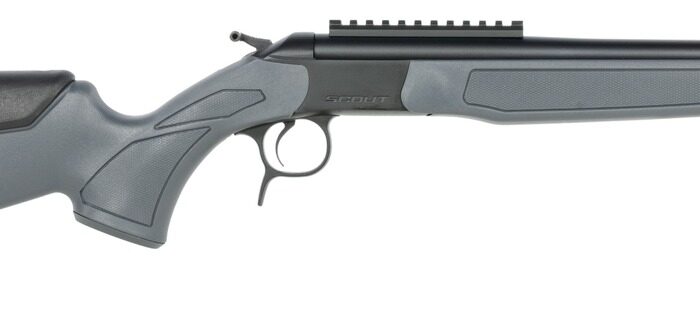 CVA CR4447 Scout  338 ARC 1rd 16.50" Matte Blued Threaded Barrel & Receiver w/DuraSight Rail, Stealth Gray Synthetic Stock