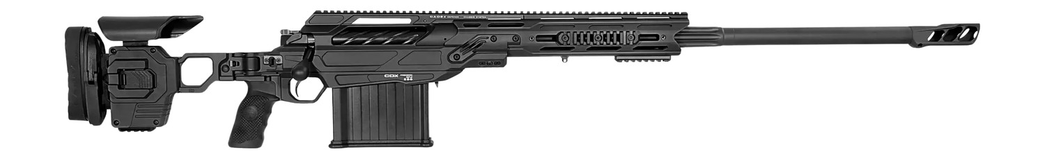 Cadex Inc CDX50DUAL5029BR40I2J5N CDX-50 Tremor 50 BMG 5+1 29" Black DLC Match Grade Threaded Barrel, Black DLC Aluminum Receiver w/Picatinny Rail, Adjustable Folding Hybrid Tan Stock, Black Polymer Gr