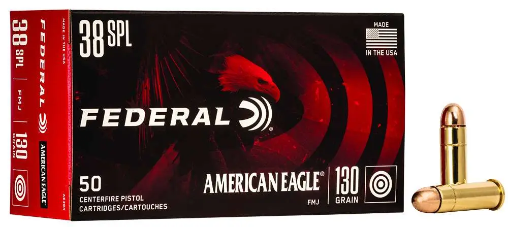 FEDERAL 38 SPL 130GR FMJ 50 RD/BX 20 BX/CS 3 FEDERAL 38 SPL 130GR FMJ 50 RD/BX 20 BX/CS