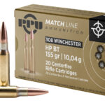 PPU PPM3081 Match 308Win 155gr Hollow Point Boat Tail 20 Per Box/10 Case 1 56274