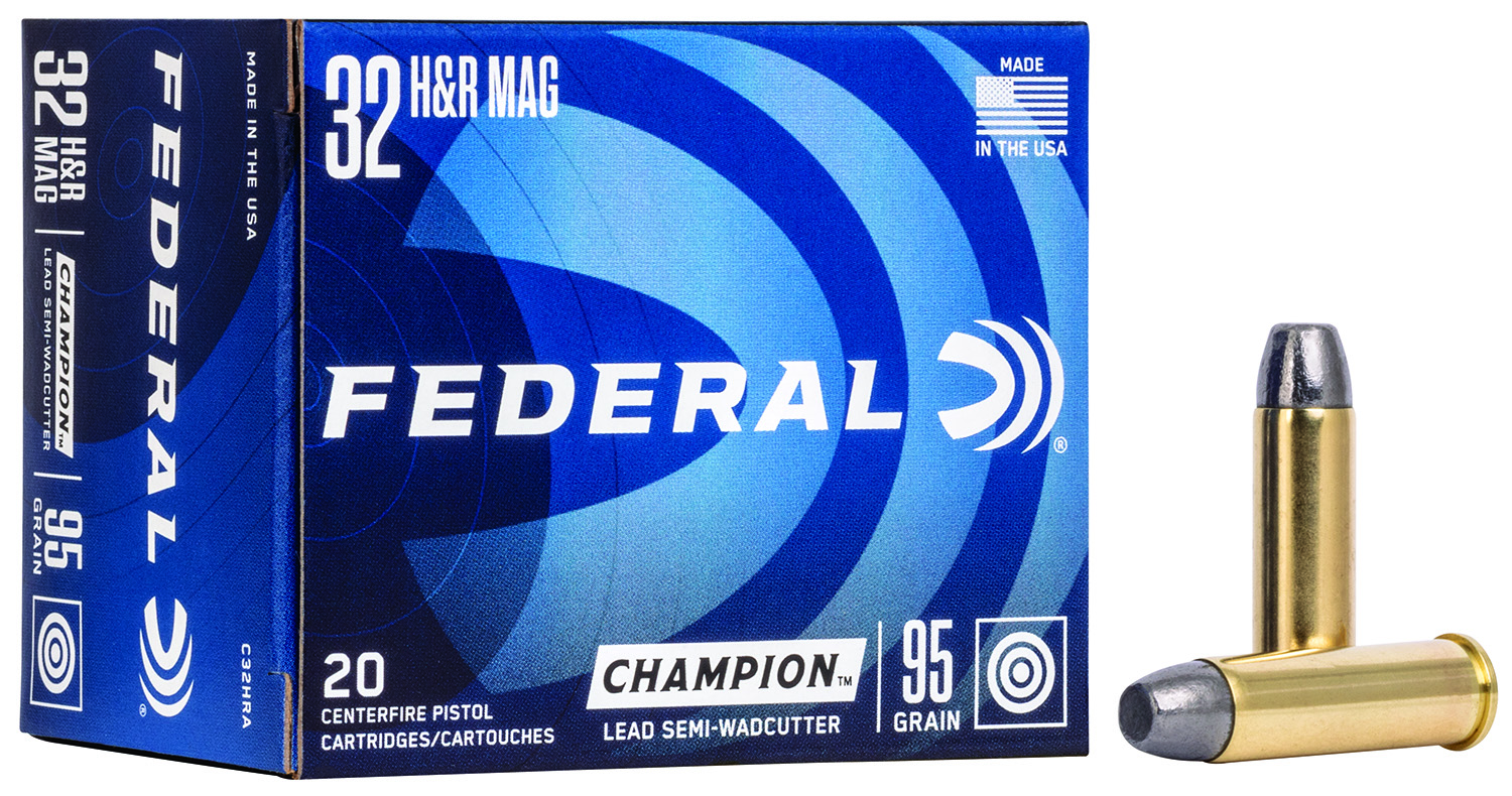 Federal C32HRA Champion Training 32H&R Mag 95gr Lead Semi Wadcutter 20 Per Box/25 Case