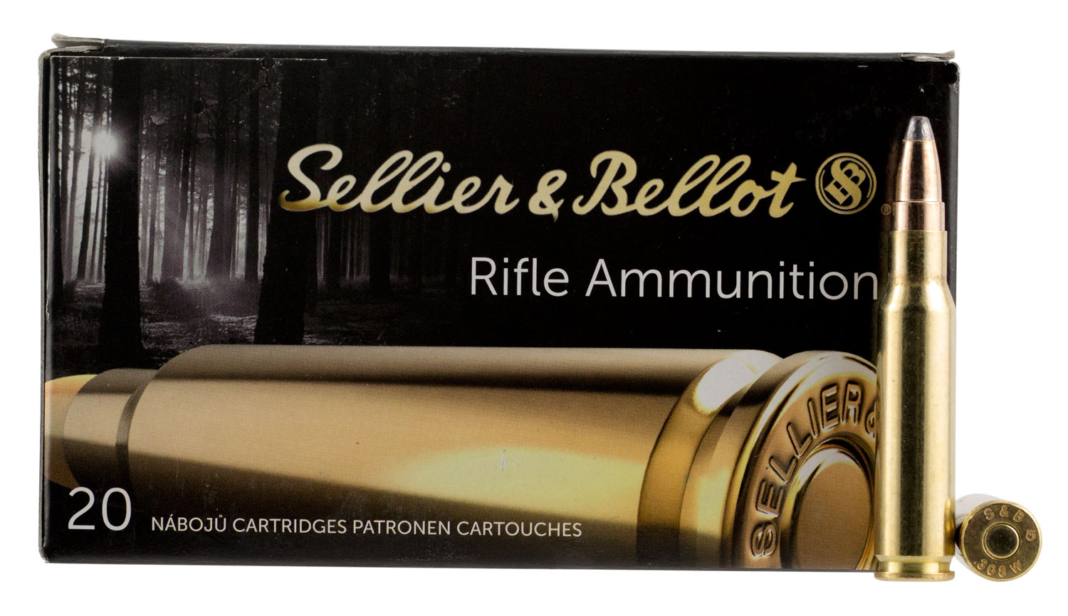Sellier & Bellot SB308F Rifle  308Win 180gr Soft Point Cut Through Edge 20 Per Box/25 Case