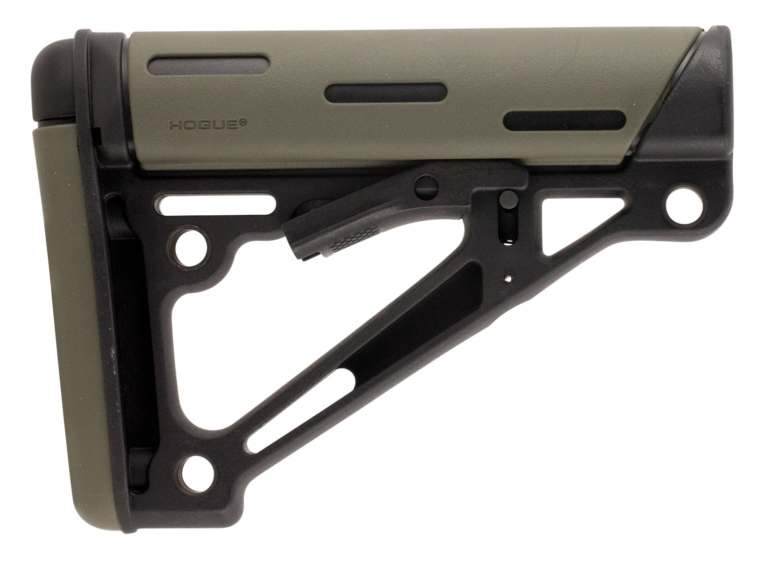 Hogue 15250 OverMolded Collapsible Buttstock OD Green OverMolded Rubber Black Synthetic AR-15, M16, M4 3 Hogue 15250 OverMolded Collapsible Buttstock OD Green OverMolded Rubber Black Synthetic AR-15, M16, M4