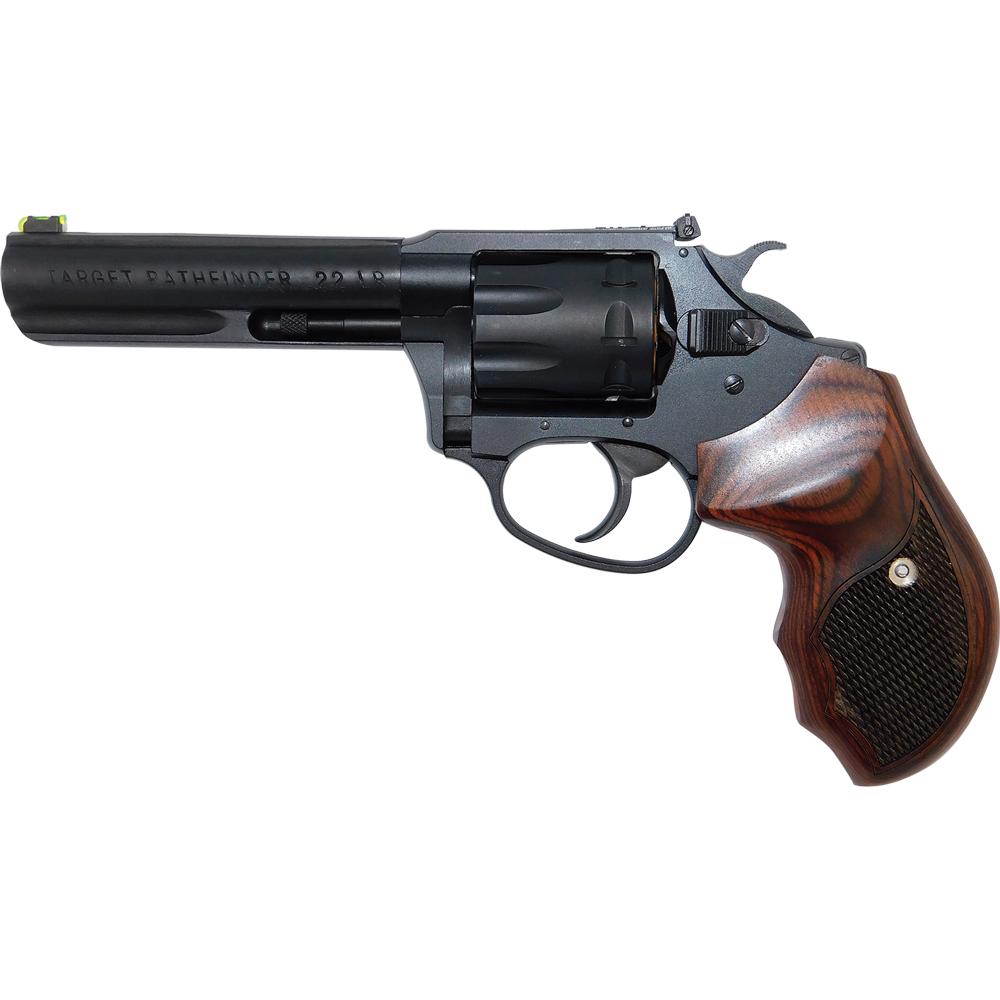 Charter Arms Pathfinder Lite Handgun .22 LR 8rd Capacity 4.2" Barrel Black with Wood Grip 3 Charter Arms Pathfinder Lite Handgun .22 LR 8rd Capacity 4.2" Barrel Black with Wood Grip