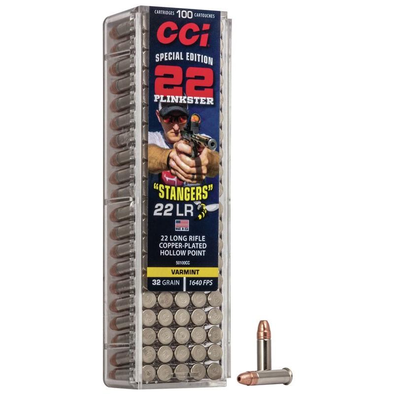 CCI Stangers Rimfire Ammunition .22LR 32 gr CPHP 1640 fps 100/ct 3 CCI Stangers Rimfire Ammunition .22LR 32 gr CPHP 1640 fps 100/ct