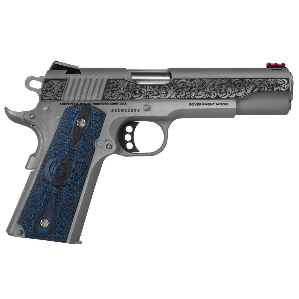 Colt Competition Model "Filigree Slide" Handgun .45 ACP 8rd Magazine 5" Barrel Stainless Frame 3 Colt Competition Model "Filigree Slide" Handgun .45 ACP 8rd Magazine 5" Barrel Stainless Frame