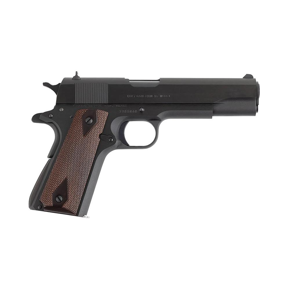 Colt Government Model Handgun .45 Auto 7rd Magazine 5" Barrel Blued Finish Fixed Sights 3 Colt Government Model Handgun .45 Auto 7rd Magazine 5" Barrel Blued Finish Fixed Sights