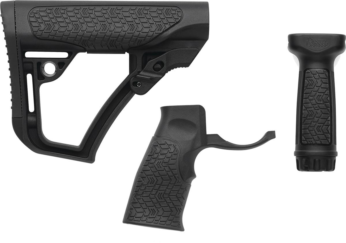 Collapsible Buttstock Pistol Grip & Vertical Foregrip Combo BLK