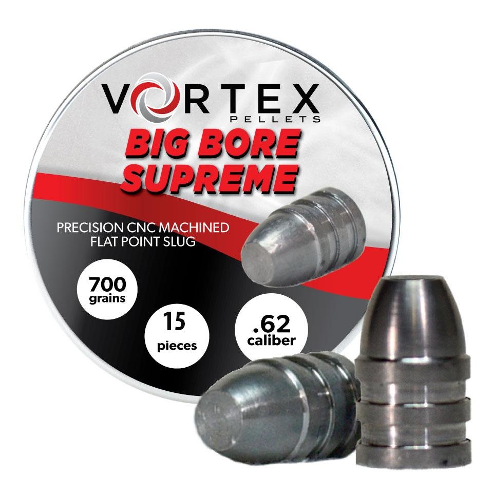 Vortex Big Bore Supreme Air Rifle Pellets .62 cal 700 gr 15/ct 3 Vortex Big Bore Supreme Air Rifle Pellets .62 cal 700 gr 15/ct