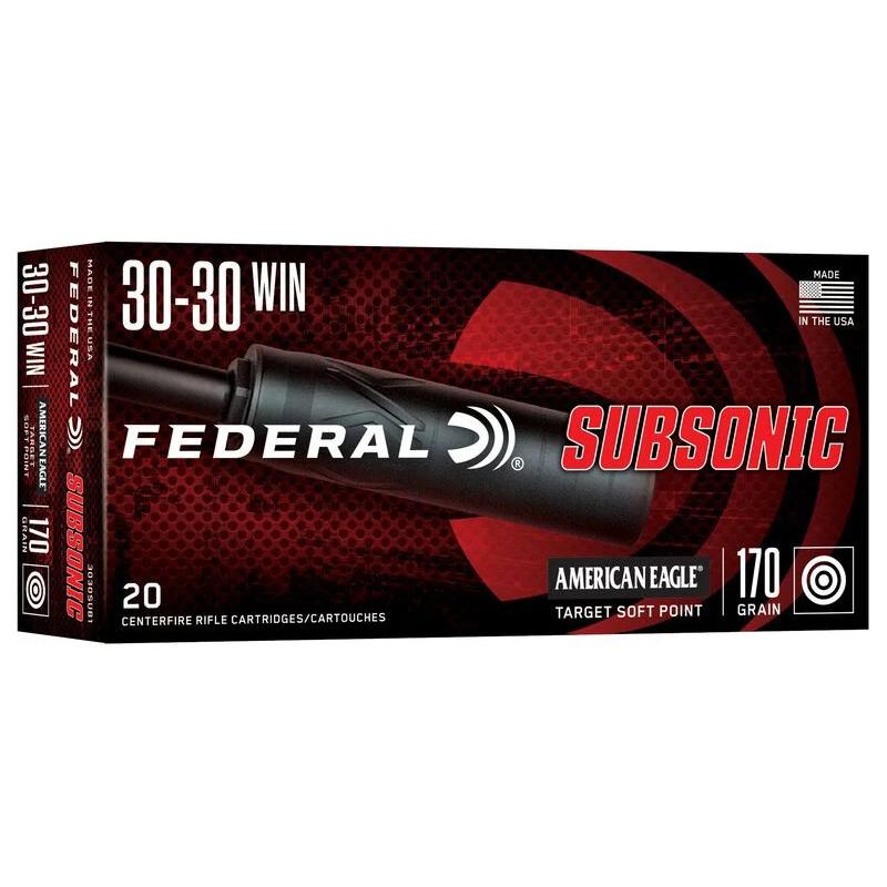Federal Subsonic Rifle Ammunition .45-75 Govt 300gr SP 1000 fps 20/ct
