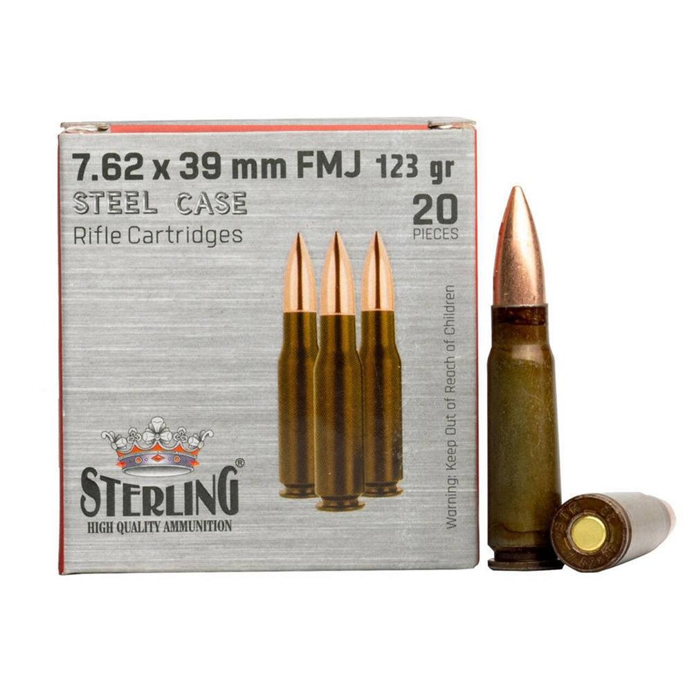 Global Ordnance Sterling Steel Case Rifle Ammunition 7.62x39mm 123gr FMJ 2362 fps 20/ct 3 Global Ordnance Sterling Steel Case Rifle Ammunition 7.62x39mm 123gr FMJ 2362 fps 20/ct
