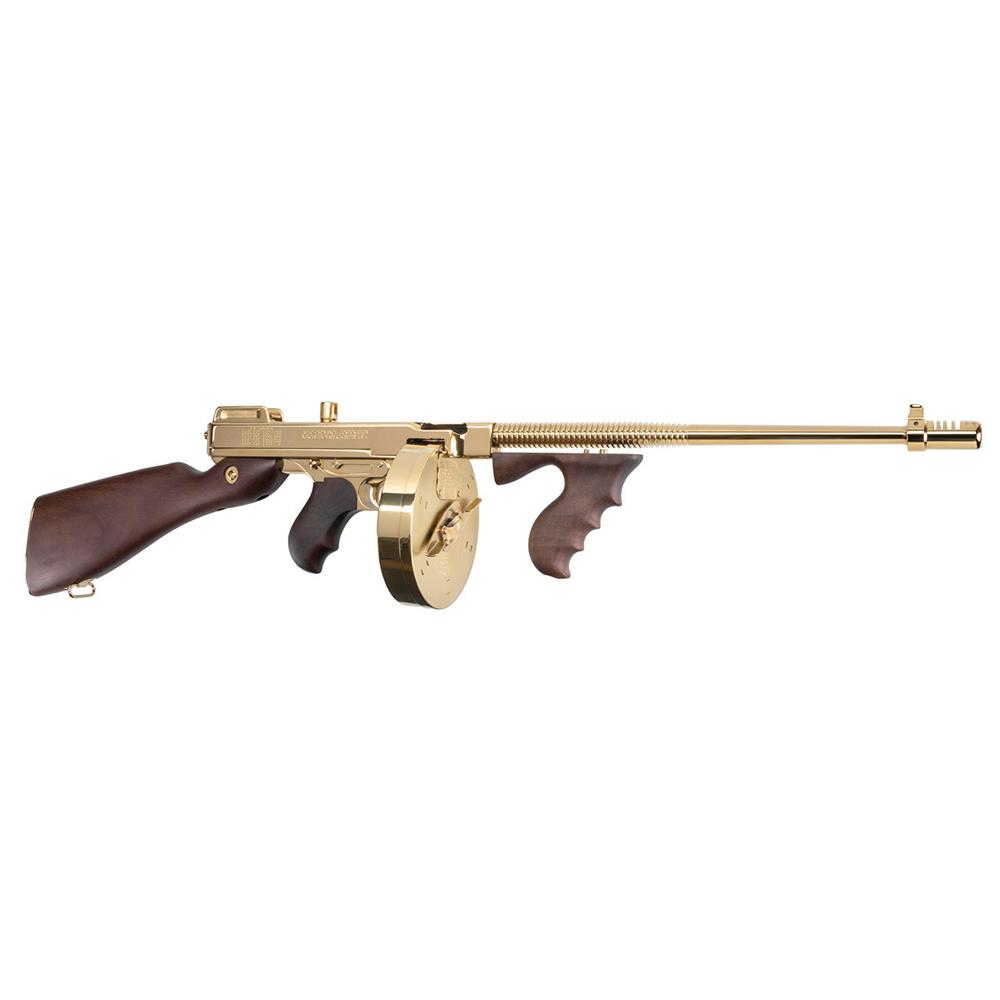 Auto Ordnance 1927A-1 Deluxe Carbine Rifle .45 Cal 20rd (1) & 50rd (1) Magazines 16.5" Barrel Gold Plated