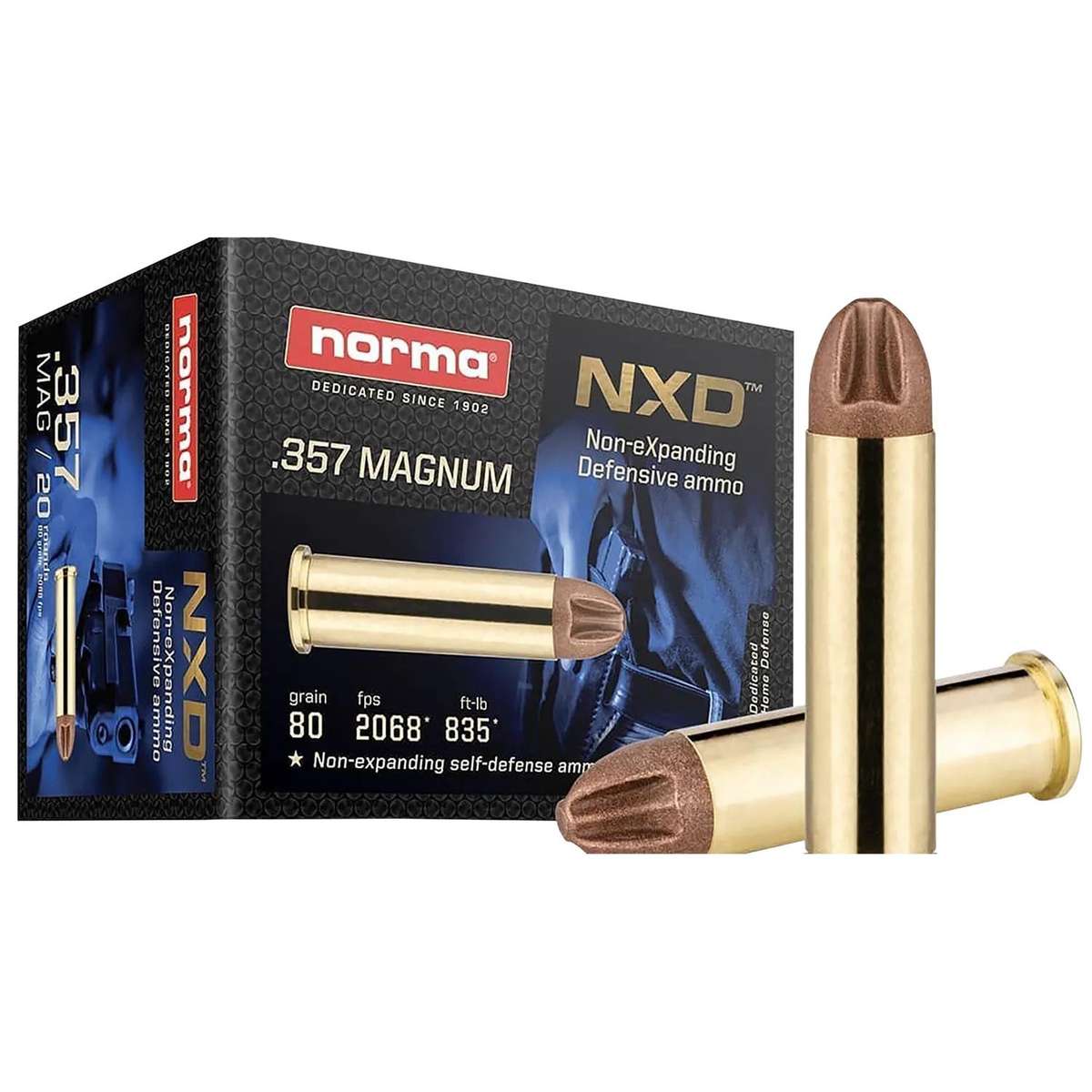 Norma NXD Handgun Ammunition .357 Mag 80gr NXD 2068 fps 20/ct 3 Norma NXD Handgun Ammunition .357 Mag 80gr NXD 2068 fps 20/ct