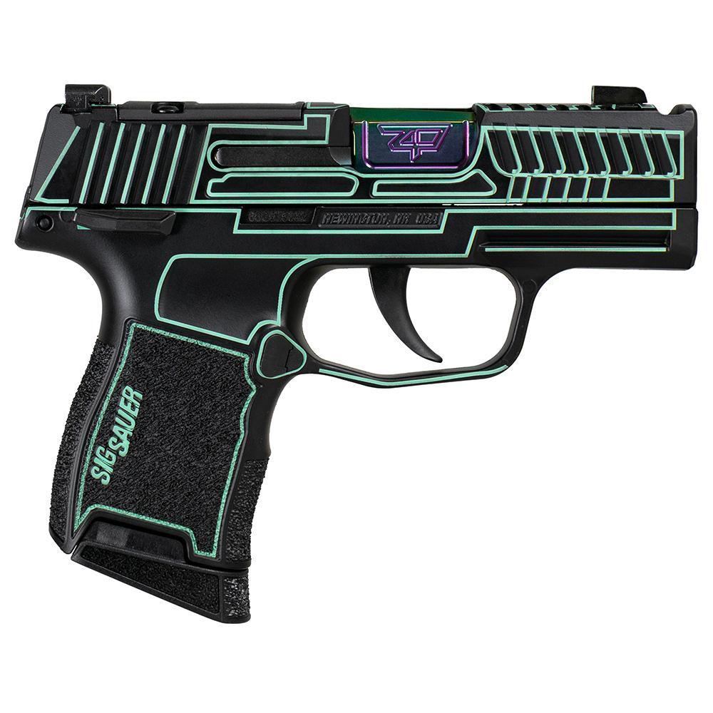 Sig Sauer P365 "Outlander Blue Laser" Handgun 9mm Luger 10rd Magazines(2) 3.1" Spectrum Barrel X-RAY 3 Sights Manual Safety 3 Sig Sauer P365 "Outlander Blue Laser" Handgun 9mm Luger 10rd Magazines(2) 3.1" Spectrum Barrel X-RAY 3 Sights Manual Safety