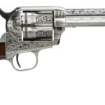 Taylors & Company 550898 1873 Cattleman 45 Colt (LC) Caliber with 5.50" Barrel, 6rd Capacity Cylinder, Overall White Photo Engraved Finish Steel & Walnut Grip 2 101944