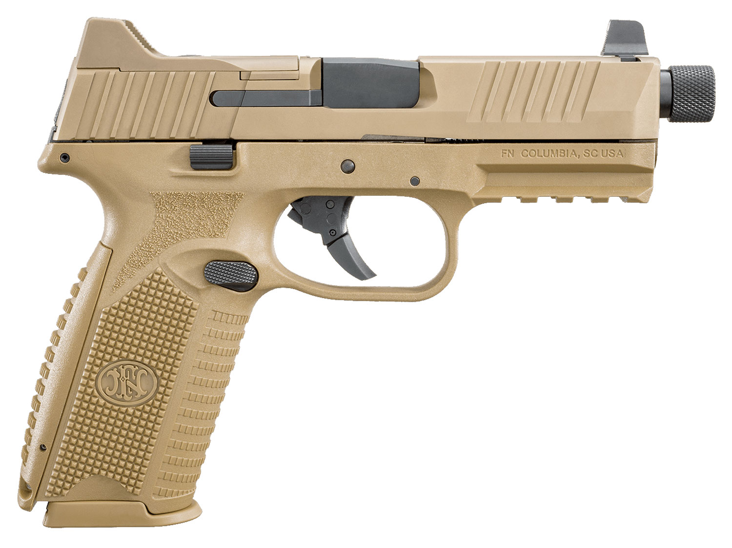 FN 66100383 509T 9mm Luger 10+1 4.50" Black Steel Threaded Barrel, Flat Dark Earth Optic Cut/Serrated Stainless Steel Slide, Flat Dark Earth Polymer Frame w/Picatinny Rail 3 FN 66100383 509T 9mm Luger 10+1 4.50" Black Steel Threaded Barrel, Flat Dark Earth Optic Cut/Serrated Stainless Steel Slide, Flat Dark Earth Polymer Frame w/Picatinny Rail