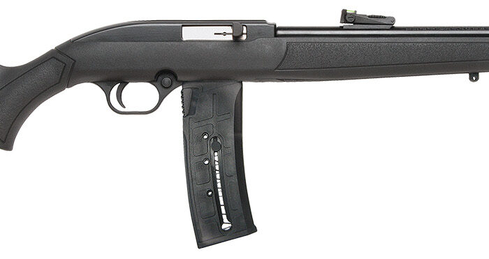 Mossberg 37073 702 Plinkster Full Size 22 LR 25+1 18" Blued Steel Barrel, Blued 3/8" Dovetail Receiver, Black Fixed Synthetic Stock, Right Hand