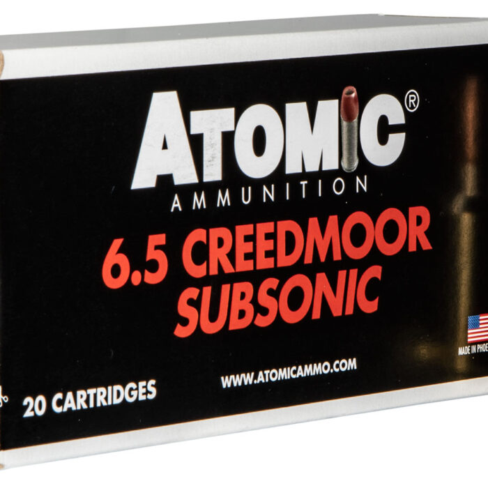 Cart 1 Atomic Ammunition 00476 Rifle Subsonic 6.5Creedmoor 130gr Sierra MatchKing BTHP 20 Per Box/10 Case