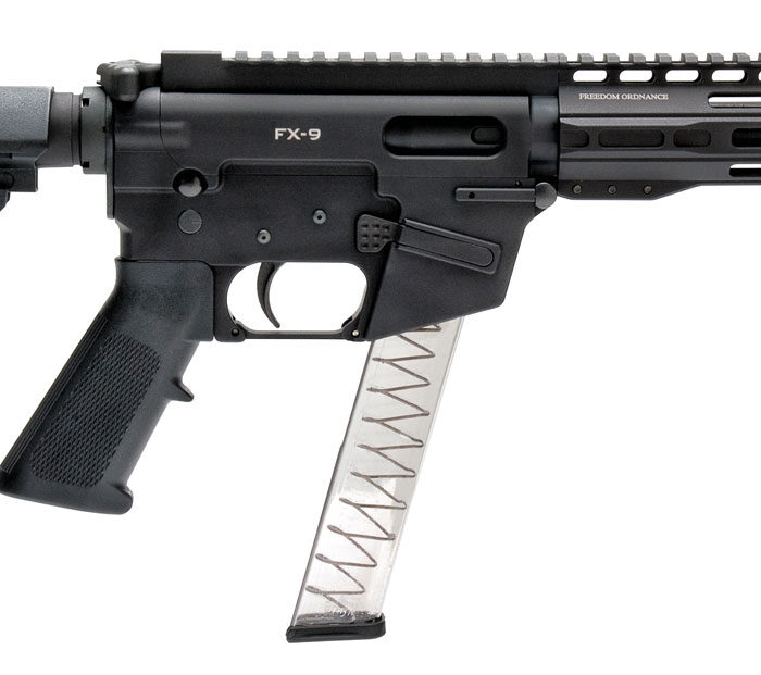 Freedom Ordnance FX-9P8S FX-9  9mm Luger 8" 31+1 Black Anodized Black Polymer SBA3 Pistol Brace