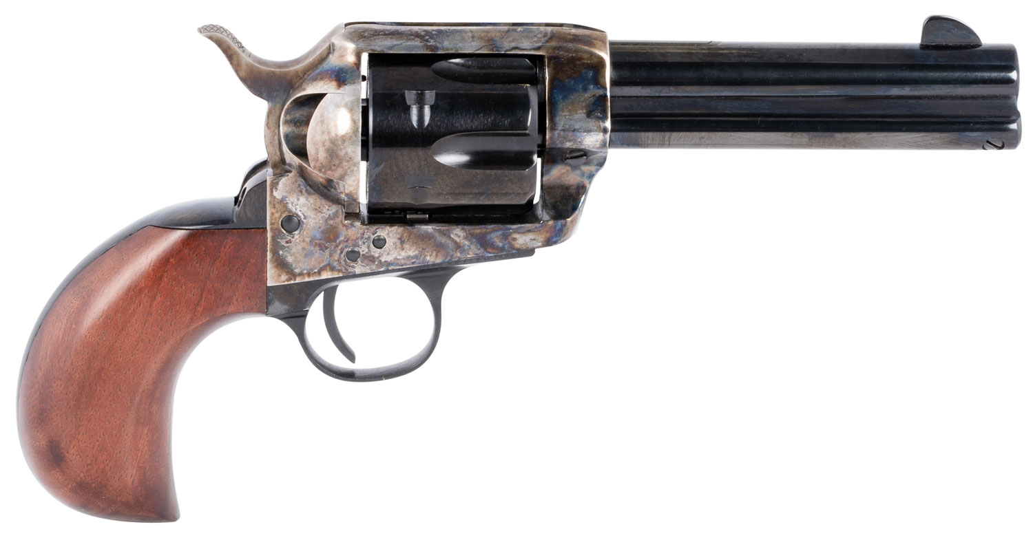 Taylors & Company 200069 1873 Cattleman 357 Mag Caliber with 4.75" Blued Finish Barrel, 6rd Capacity Blued Finish Cylinder, Color Case Hardened Finish Steel Frame & Birdshead Walnut Grip 3 Taylors & Company 200069 1873 Cattleman 357 Mag Caliber with 4.75" Blued Finish Barrel, 6rd Capacity Blued Finish Cylinder, Color Case Hardened Finish Steel Frame & Birdshead Walnut Grip