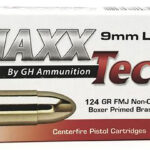 MaxxTech PTGB912B Brass Pistol 9mmLuger 124gr Full Metal Jacket 50 Per Box/10 Case 1 133740