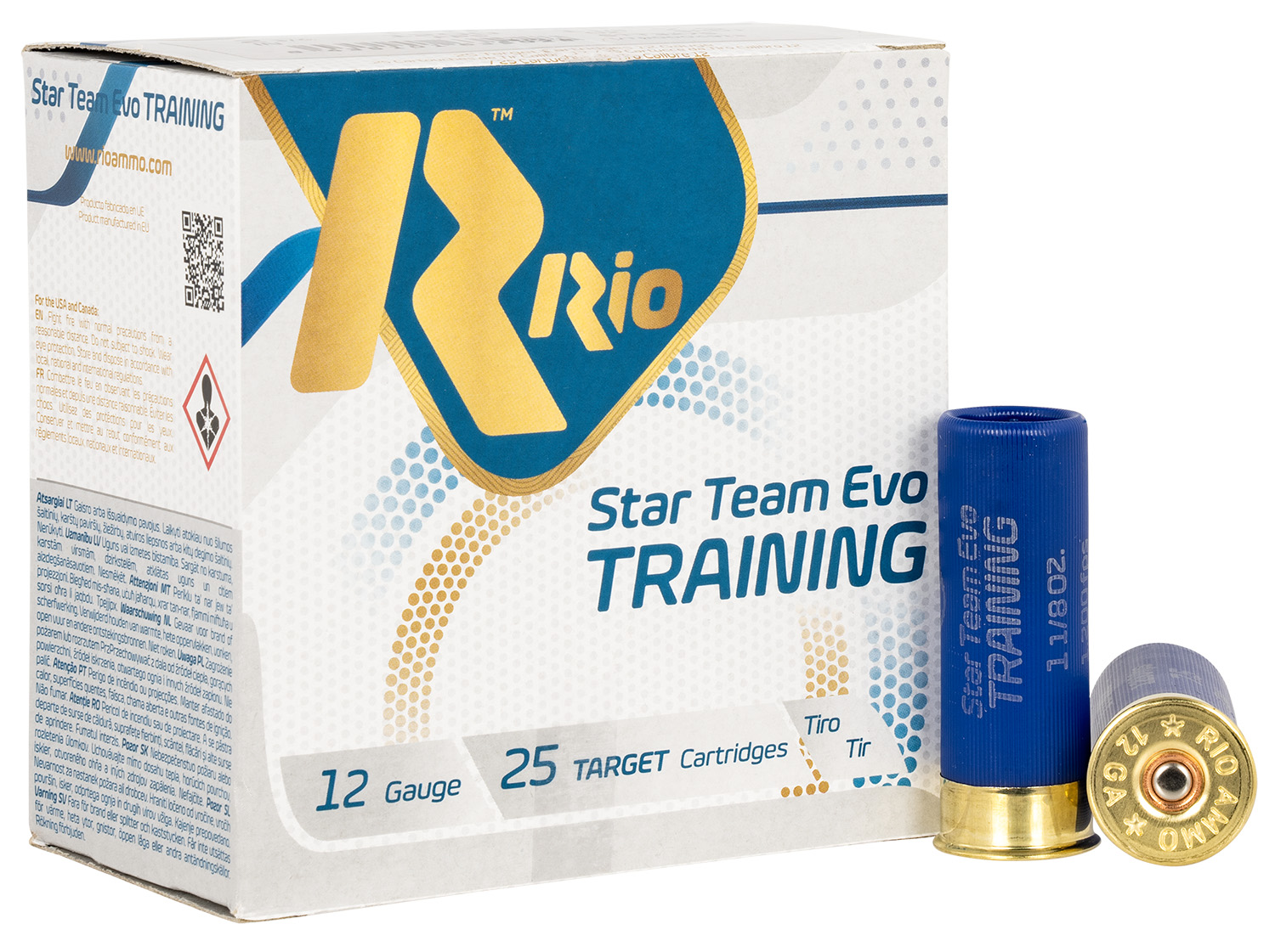 Rio Ammunition STT3275 Star Team EVO Training 12Gauge 2.75" 1 1/8oz 7.5Shot 25 Per Box/10 Case 3 Rio Ammunition STT3275 Star Team EVO Training 12Gauge 2.75" 1 1/8oz 7.5Shot 25 Per Box/10 Case